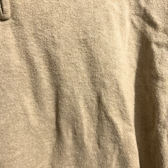 Peter Millar Sweater Mens Large Quarter Zip Large Cotton Cashmere Tan - Picture 4 of 5